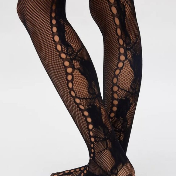 Urban Outfitters Cutout Lace Tights - Picture 2 of 2